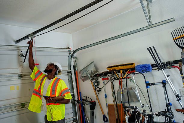 Professional Garage Door Maintenance technician working in North Bellmore, NY
